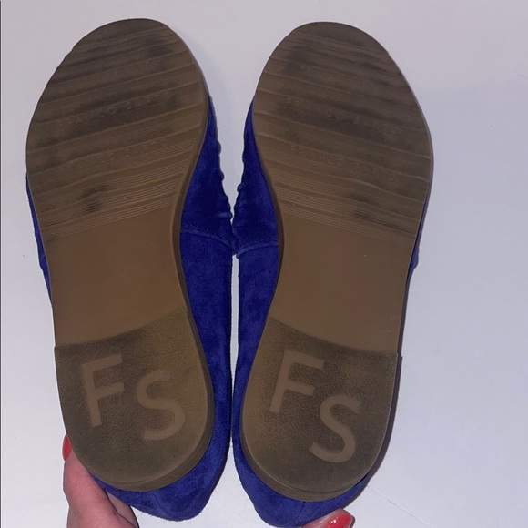 Franco Sarto Blue Suede Loafers with Ruched Detailing Women’s Sz 6M - Picture 6 of 7